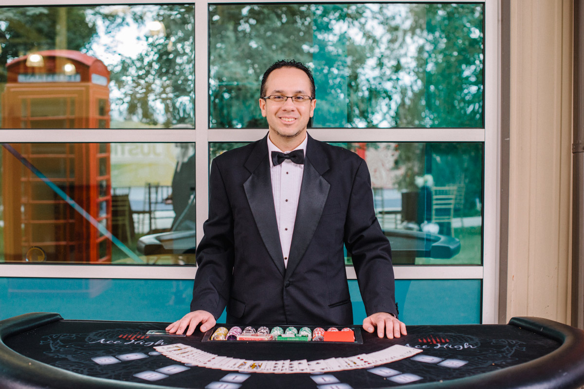 Ace High dealer at Blackjack table